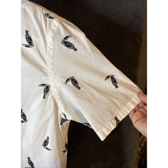 Old Navy White Casual Button Down Shirt Nautical Theme S - Picture 7 of 11